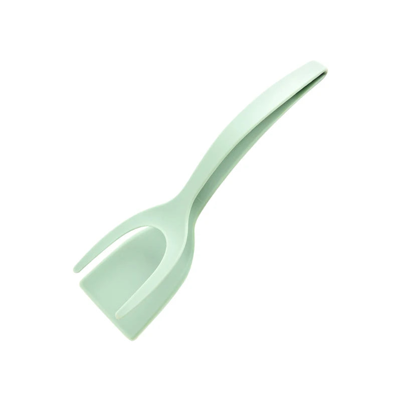 Neuer 2-in-1-Griffwender mit Zange, Eierwender, Nylon-Antihaftbeschichtung, ideal zum Zubereiten von Pfannkuchen, Fisch, French Toast und Omeletts.