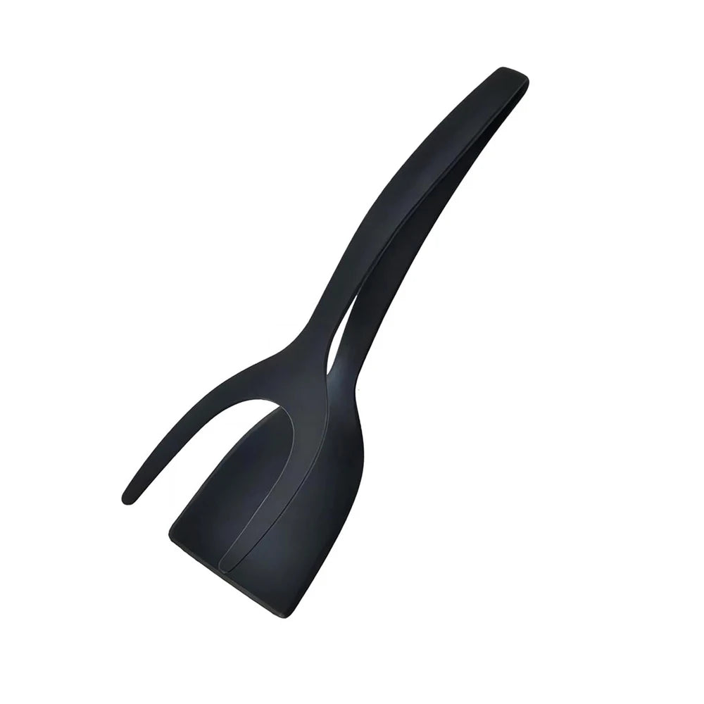 Neuer 2-in-1-Griffwender mit Zange, Eierwender, Nylon-Antihaftbeschichtung, ideal zum Zubereiten von Pfannkuchen, Fisch, French Toast und Omeletts.